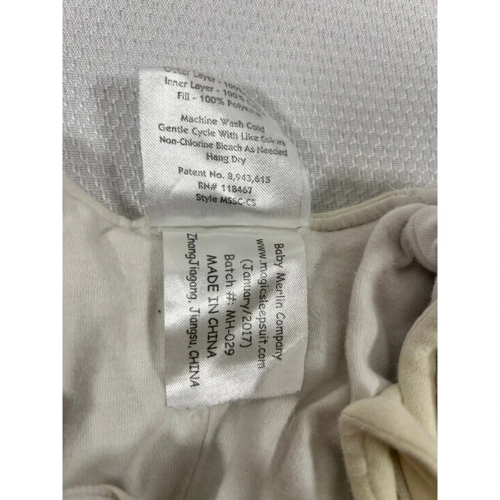 Baby Merlin Magic Sleepsuit Small 3-6 Months Cream Cotton Transition Suit Kids